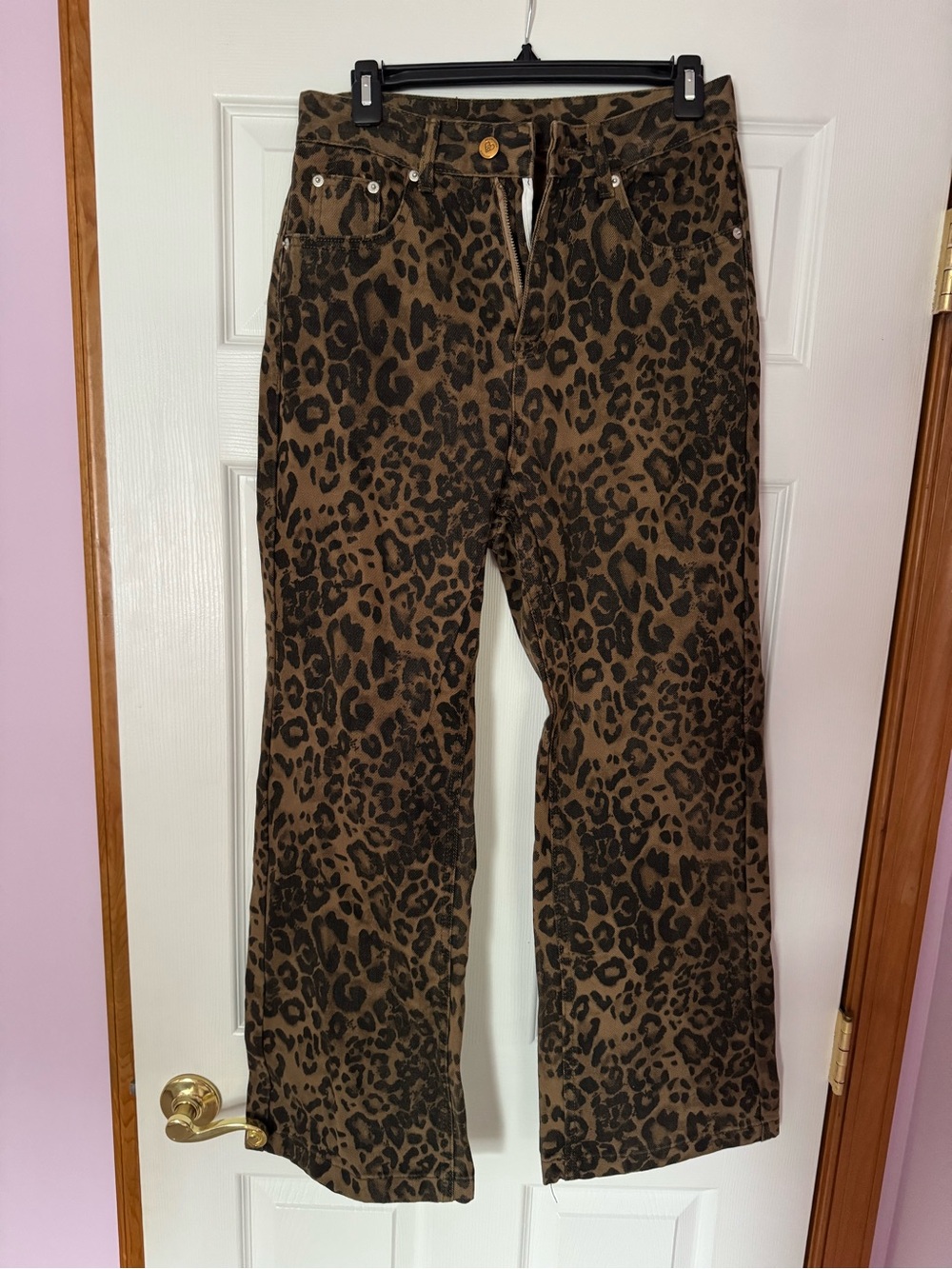 Aelfric Eden Leopard Print Pants in Brown and Black